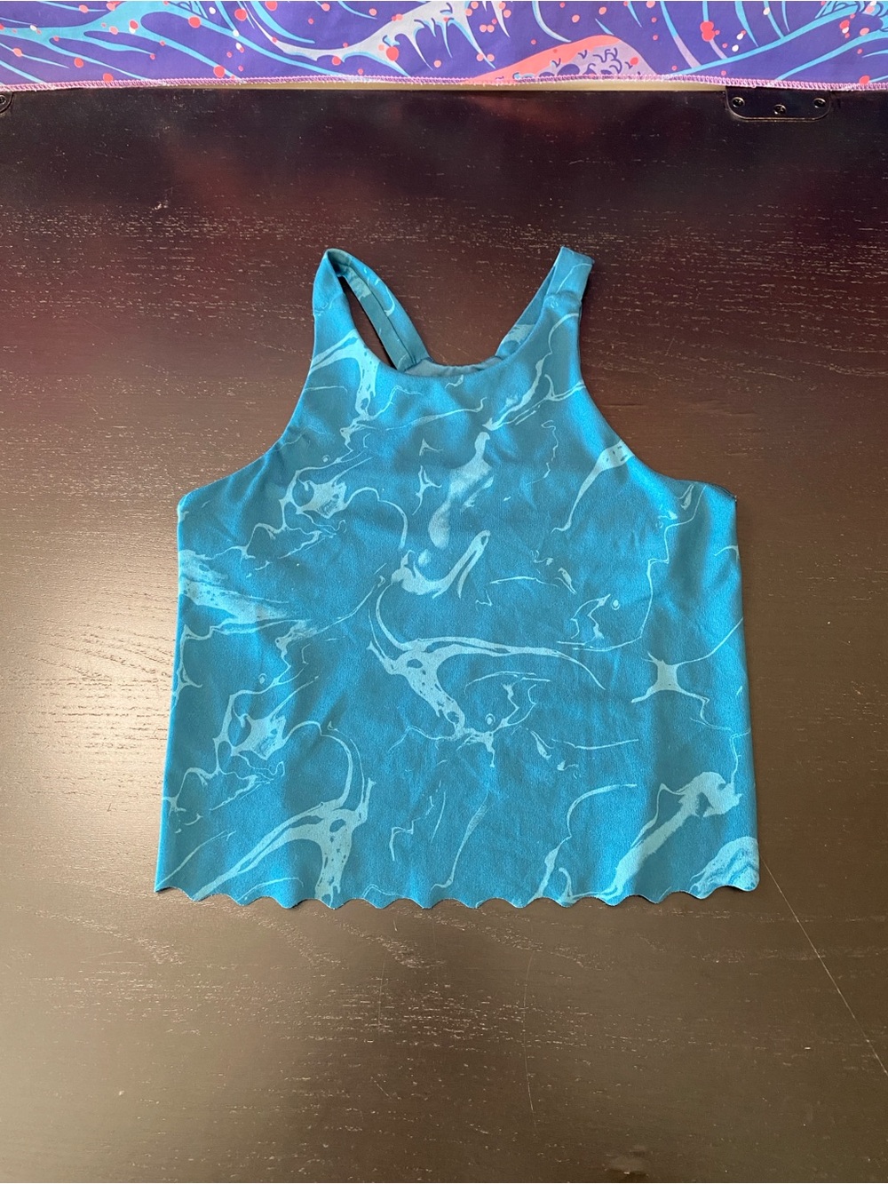 all in motion Teal Marble Tank Top for Kids